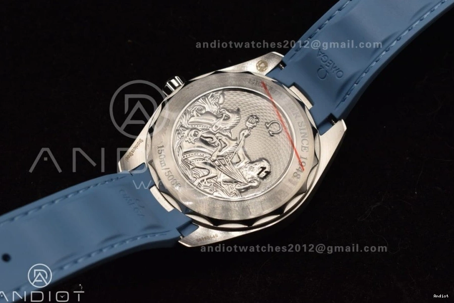 1:1 Summer on Terra Dial Clone Blue VSF Super Strap Blue Rubber A8900 Best 41mm Edition Aqua 1103